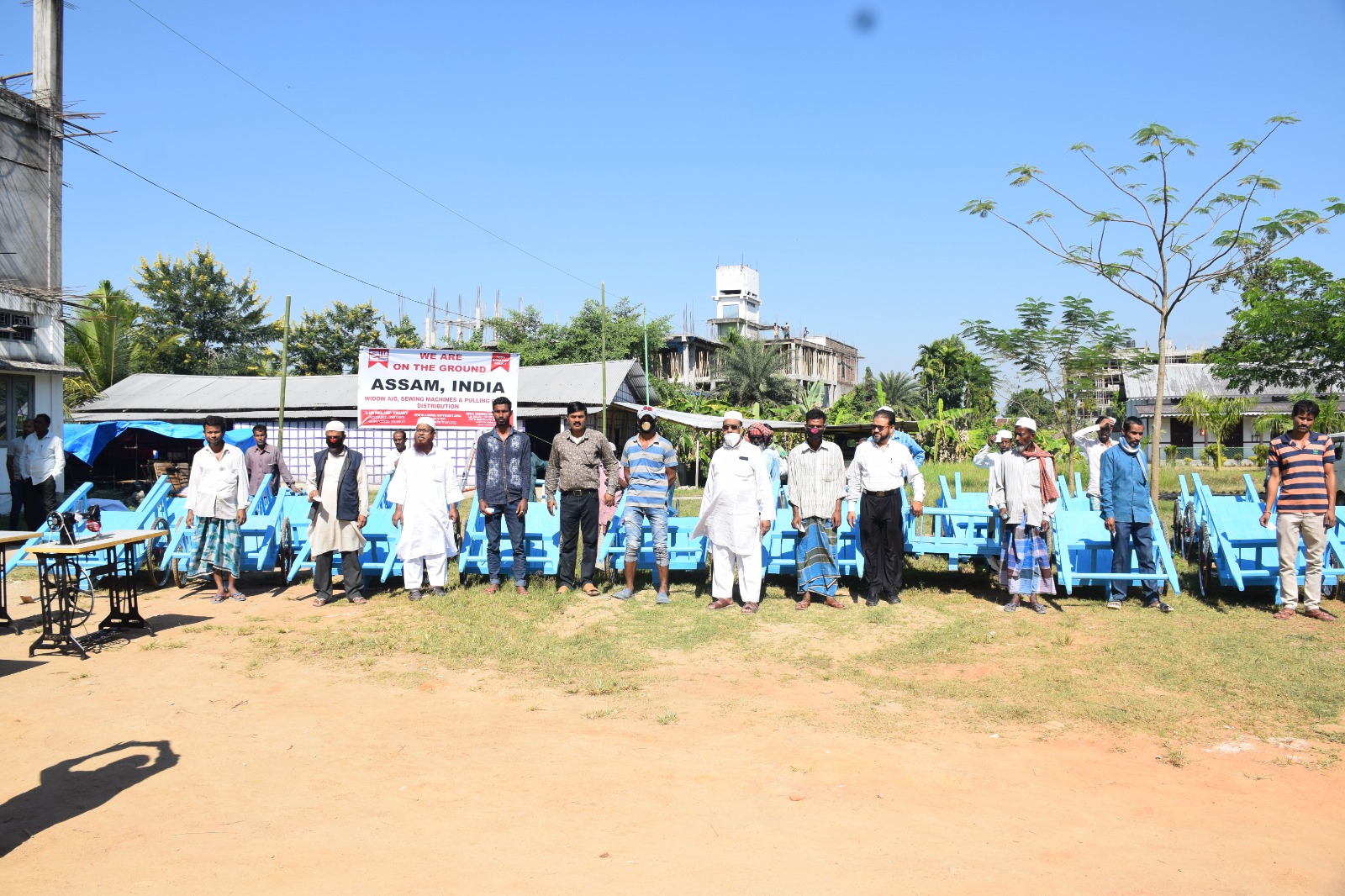 People receiving emergency food aid