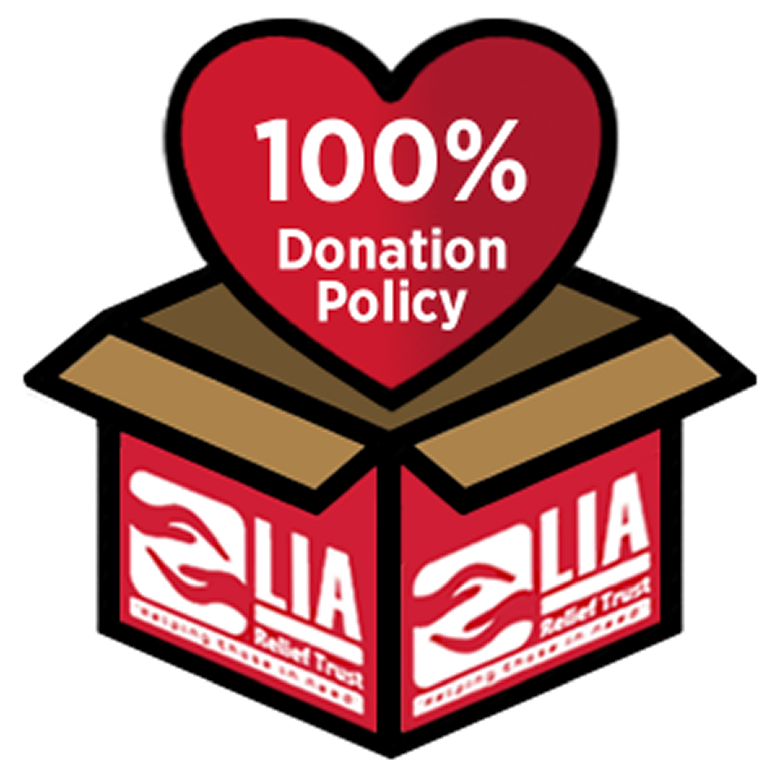 100% Donation Policy